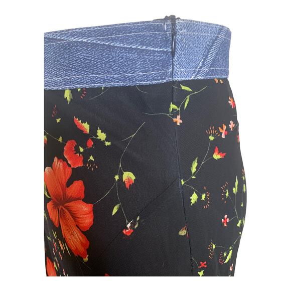 Maje Paris black floral ruffled skirt size 3- Small - Picture 8 of 16